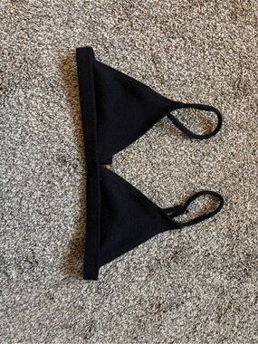 SHEIN Black Triangle Bikini Top